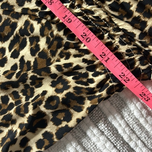 Metaphor Empire Womens Maxi Sleeveless Dress Animal Print Leopard V Neck Line XL - Picture 2 of 10